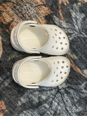 CROCS Kids Classic Clog Sandals in White